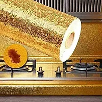 Golden karkari self adhensive wallpaper sticker for furniture decoration(200x60cm)(13 sq ft)-thumb2