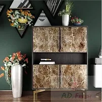 Brown Marble Self Adhensive Wallpaper sticker for decorati(13 sq ft)-thumb1