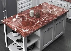 Red Marble wallpaper sticker waterproof sticker for furniture decorati(13 sq ft)-thumb1