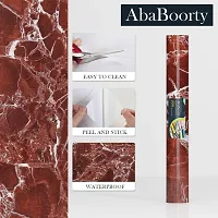 Red Marble wallpaper sticker self adhensive wallpaper waterproof decoration(200x60cm)(13 sq ft)-thumb1