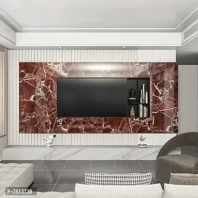 Red Marble wallpaper sticker self adhensive wallpaper waterproof decoration(200x60cm)(13 sq ft)-thumb3