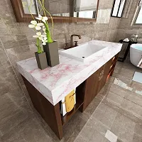 Pink marble design wallpaper sticker self adhensive waterproof for furniture decorati(13 sq ft)-thumb3