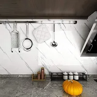 White marble wallpaper sticker self adhensive wallpaper sticker waterproof(200x60 cm)(13 sq ft)-thumb3