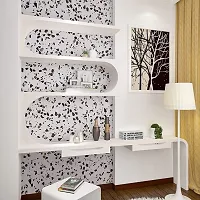 White white mix colour self adhensive wallpaper sticker for decorati(13 sq ft)-thumb2