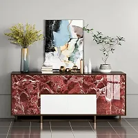 Red marble wallpaper sticker for furniture decoration(200x60 cm)-thumb2