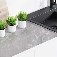 Kitchen Backsplash Wallpaper Peel and Stick Aluminum Foil Contact Paper Self Adhesive Oil-Proof Heat Resistant Wall Sticker for Countertop Drawer Liner Shelf Liner Pack Of :2-thumb3