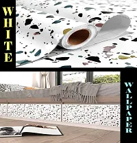 Kitchen cabinets Marble Wallpaper Oil Proof Waterproof Floor Tiles Stickers Waterproof Wall Paper for Home and Kitchen Decor Pack Of :2-thumb1