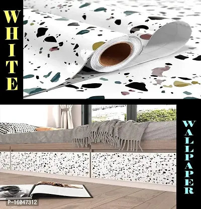 Kitchen cabinets Marble Wallpaper Oil Proof Waterproof Floor Tiles Stickers Waterproof Wall Paper for Home and Kitchen Decor Pack Of :2-thumb2