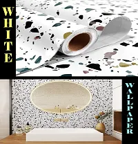 Kitchen cabinets Marble Wallpaper Oil Proof Waterproof Floor Tiles Stickers Waterproof Wall Paper for Home and Kitchen Decor Pack Of :2-thumb3