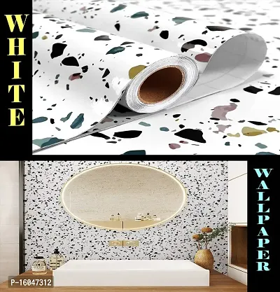 Kitchen cabinets Marble Wallpaper Oil Proof Waterproof Floor Tiles Stickers Waterproof Wall Paper for Home and Kitchen Decor Pack Of :2-thumb4