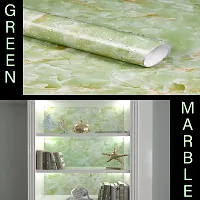 Kitchen cabinets Marble Wallpaper Oil Proof Waterproof Floor Tiles Stickers Waterproof Wall Paper for Home and Kitchen Decor Pack Of :2-thumb1