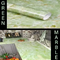 Kitchen cabinets Marble Wallpaper Oil Proof Waterproof Floor Tiles Stickers Waterproof Wall Paper for Home and Kitchen Decor Pack Of :2-thumb3