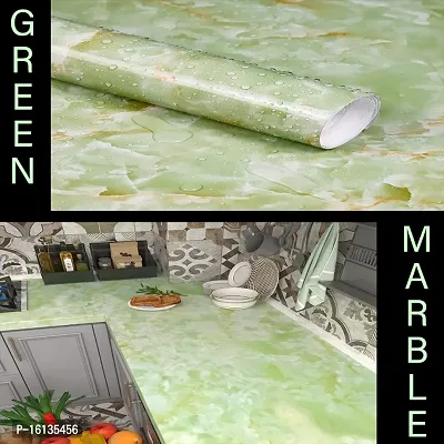 Kitchen cabinets Marble Wallpaper Oil Proof Waterproof Floor Tiles Stickers Waterproof Wall Paper for Home and Kitchen Decor Pack Of :2-thumb4