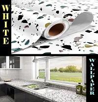 Self Adhesive Wall Stickers Oil-Proof Waterproof Peel  Stick Contact Wallpaper for Kitchen Living Room Office Table Home Decor Furniture Workshop Pack Of :2-thumb1