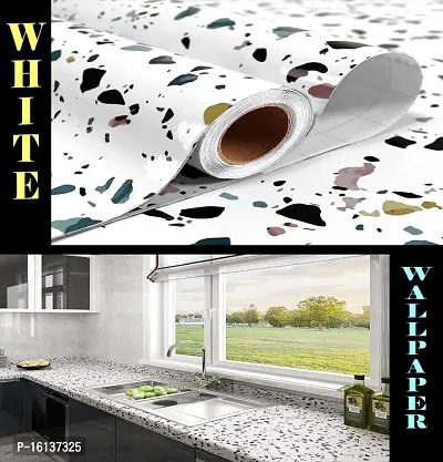 Self Adhesive Wall Stickers Oil-Proof Waterproof Peel  Stick Contact Wallpaper for Kitchen Living Room Office Table Home Decor Furniture Workshop Pack Of :2-thumb2