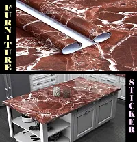 Kitchen cabinets Marble Wallpaper Oil Proof Waterproof Floor Tiles Stickers Waterproof Wall Paper for Home and Kitchen Decor Pack of :2-thumb3