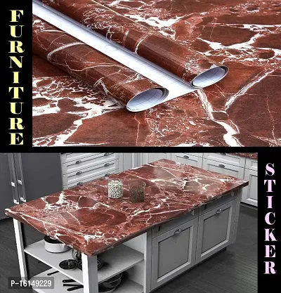 Kitchen cabinets Marble Wallpaper Oil Proof Waterproof Floor Tiles Stickers Waterproof Wall Paper for Home and Kitchen Decor Pack of :2-thumb4