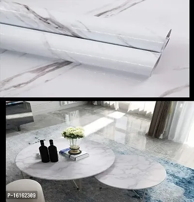 Kitchen cabinets Marble Wallpaper Oil Proof Waterproof Floor Tiles Stickers Waterproof Wall Paper for Home and Kitchen Decor POF:2-thumb0