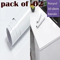 Self Adhesive Wall Stickers Oil-Proof Waterproof Peel  Stick Contact Wallpaper for Kitchen Living Room Office Table Home Decor Furniture Workshop Pack Of :2-thumb2