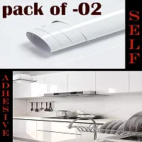 Self Adhesive Wall Stickers Oil-Proof Waterproof Peel  Stick Contact Wallpaper for Kitchen Living Room Office Table Home Decor Furniture Workshop Pack Of :2-thumb1