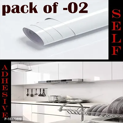 Self Adhesive Wall Stickers Oil-Proof Waterproof Peel  Stick Contact Wallpaper for Kitchen Living Room Office Table Home Decor Furniture Workshop Pack Of :2-thumb2