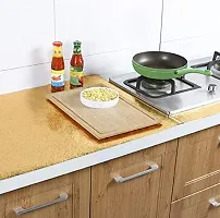 Kitchen Backsplash Wallpaper Peel and Stick Aluminum Foil Contact Paper Self Adhesive Oil-Proof Heat Resistant Wall Sticker for Countertop Drawer Liner Shelf Liner Pack Of:2-thumb2