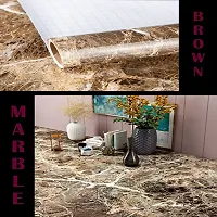 Kitchen cabinets Marble Wallpaper Oil Proof Waterproof Floor Tiles Stickers Waterproof Wall Paper for Home and Kitchen Decor Pack Of:2-thumb2