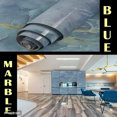 Kitchen cabinets Marble Wallpaper Oil Proof Waterproof Floor Tiles Stickers Waterproof Wall Paper for Home and Kitchen Decor Pack Of:2-thumb2