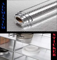 Kitchen Backsplash Wallpaper Peel and Stick Aluminum Foil Contact Paper Self Adhesive Oil-Proof Heat Resistant Wall Sticker for Countertop Drawer Liner Shelf Liner POF:2-thumb3