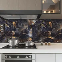 Kitchen cabinets Marble Wallpaper Oil Proof Waterproof Floor Tiles Stickers Waterproof Wall Paper for Home and Kitchen Decor POF:2-thumb1