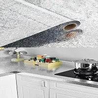 Kitchen cabinets Marble Wallpaper Oil Proof Waterproof Floor Tiles Stickers Waterproof Wall Paper for Home and Kitchen Decor POF:2-thumb1