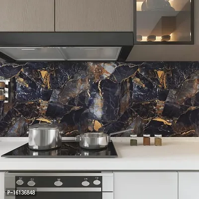 Kitchen Backsplash Wallpaper Peel and Stick Aluminum Foil Contact Paper Self Adhesive Oil-Proof Heat Resistant Wall Sticker for Countertop Drawer Liner Shelf Liner POF:2-thumb2