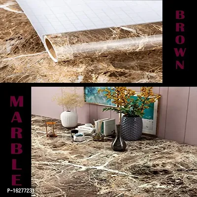 Kitchen cabinets Marble Wallpaper Oil Proof Waterproof Floor Tiles Stickers Waterproof Wall Paper for Home and Kitchen Decor POF:2-thumb2