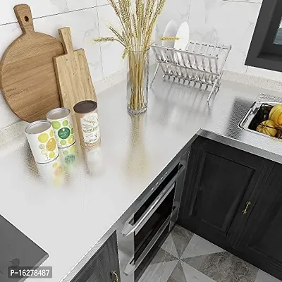 Kitchen cabinets Marble Wallpaper Oil Proof Waterproof Floor Tiles Stickers Waterproof Wall Paper for Home and Kitchen Decor POF:2-thumb2