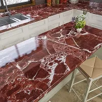 Kitchen cabinets Marble Wallpaper Oil Proof Waterproof Floor Tiles Stickers Waterproof Wall Paper for Home and Kitchen Decor POF:2-thumb1