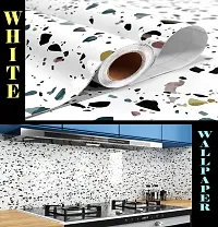 Kitchen Backsplash Wallpaper Peel and Stick Aluminum Foil Contact Paper Self Adhesive Oil-Proof Heat Resistant Wall Sticker for Countertop Drawer Liner Shelf Liner POF:2-thumb2