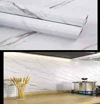 Kitchen Backsplash Wallpaper Peel and Stick Aluminum Foil Contact Paper Self Adhesive Oil-Proof Heat Resistant Wall Sticker for Countertop Drawer Liner Shelf Liner Pack Of :2-thumb3