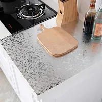 Elegant Aluminum Foil Self-Adhesive Backsplash Wallpaper-thumb3