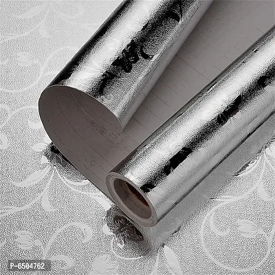 Elegant Aluminum Foil Self-Adhesive Backsplash Wallpaper-thumb3