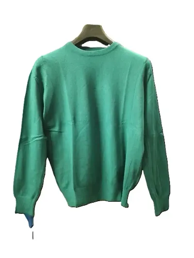 Trendy Solid Blend Pullover Sweatshirt for Women