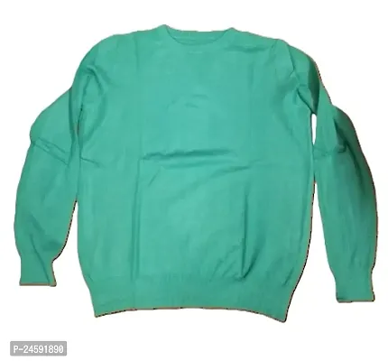 Trendy Solid Cotton Blend Pullover Sweatshirt for Women-thumb3