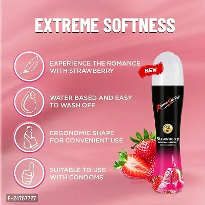 KAMA SUTRA Lube Strawberry Personal Lubricant for Men  Women - 50 ml | Water based lube | Compatible with condoms | Easy to wash off | Convenient for use-thumb2