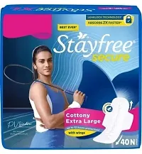 STAYFREE Secure XL Cottony Cover Sanitary Pad (Pack of 80) Combo pack (Pack of 2)-thumb1