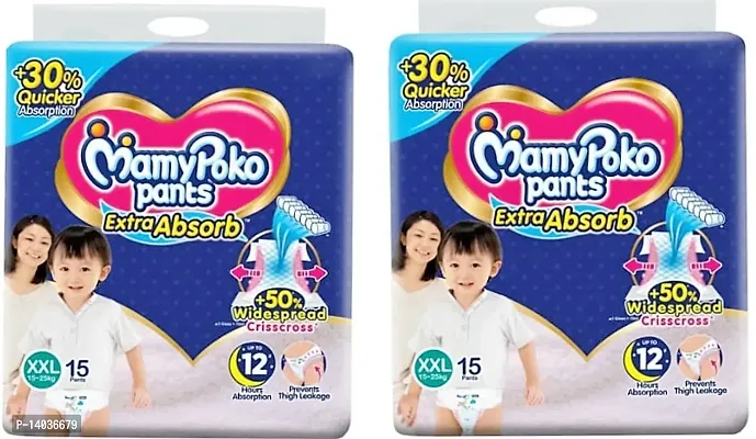 Mamy Poko Pants Standard Dipers Size XXL-15 (30 Pieces) (Pack of 2)