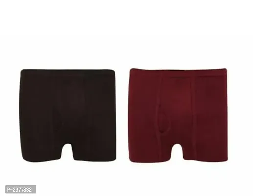 Multicoloured Cotton Solid Trunk For Men's - Pack Of 2-thumb0