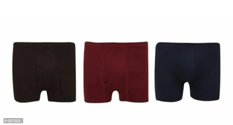 Multicoloured Cotton Solid Trunk For Men's - Pack Of 3