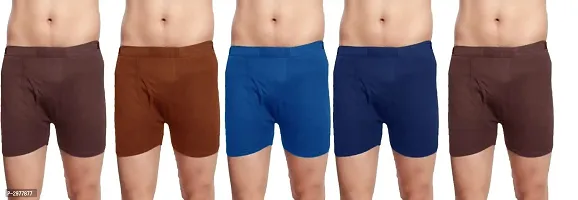 Multicoloured Cotton Solid Trunk For Men's - Pack Of 5-thumb0