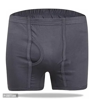 Navy Blue Cotton Solid Trunk For Men's
