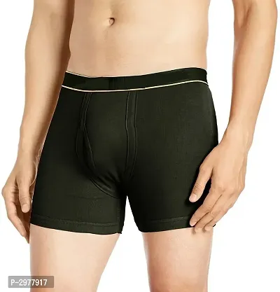 Olive Cotton Solid Trunk For Men's