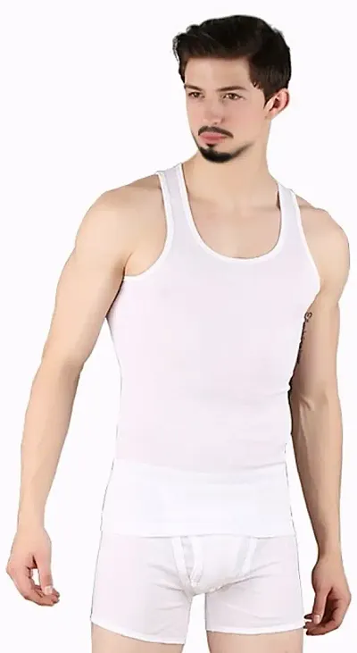 Men's Cotton Solid Basic Vest